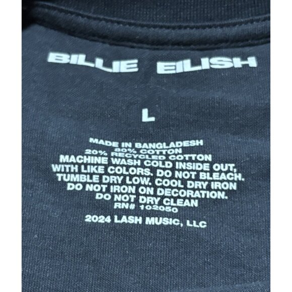 Billie Eilish Hit Me Hard and Soft Black T-Shirt Youth Size XL NWT - Picture 6 of 9
